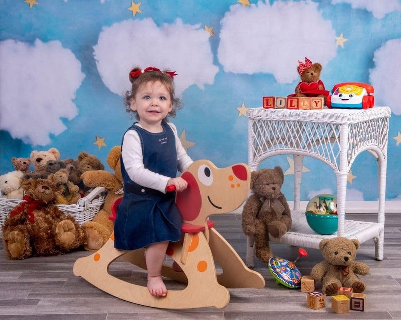 Kate 7x5ft White Clouds Backdrop Blue Sky Video Backdrop Star Photography Backdrop Birthday Backgrounds Newborn Photography Prop - Image 2